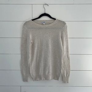 Old Navy Long Sleeve Crew Neck Knit Sweater Off-White S #0118